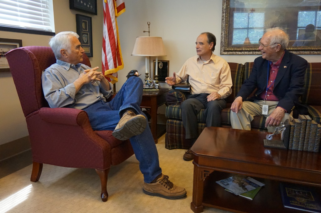 Pictured (from left to right): Gwinnett County Sheriff Butch Conway, David Burgher and Russell Gray